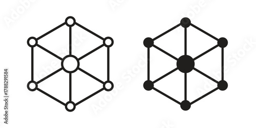 Dependency icon illustration, thin line vector, web design sign,