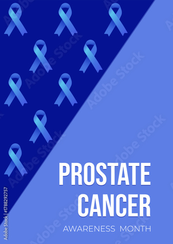 Prostate cancer awareness poster. Men's health campaign. Vector illustration.