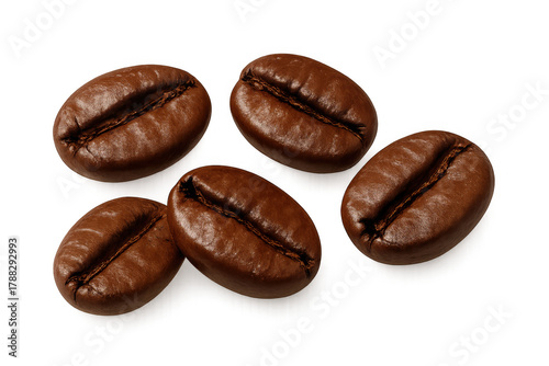 Wallpaper Mural Roasted coffee beans scattered, presenting rich brown color and texture, perfect for caffeine and beverage concepts Torontodigital.ca