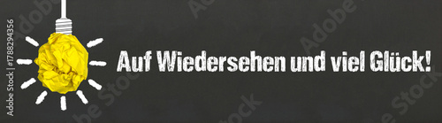 Tableau sur toile Auf Wiedersehen und viel Glück!