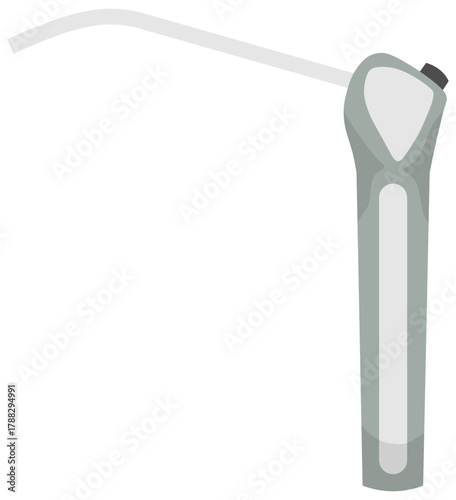 Air Water Syringe Dental Tool Illustration. Editable Color Vector