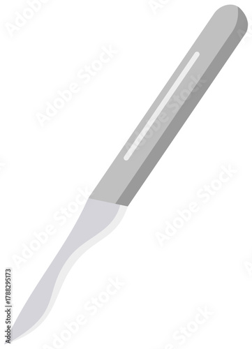 Dental Surgical Scalpel Illustration. Editable Color Vector