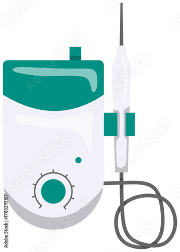 Dental Ultrasonic Scaler Illustration. Editable Color Vector
