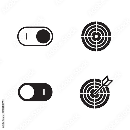 Dual Toggle Switch Target Line Graphic Collection