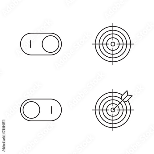 Dual Toggle Switch Target Solid Graphic Collection