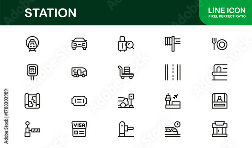 Stylish Station Icon Library exploring Railway Dashboards, Bus Trackers, Metro Tools, and Travel Apps
