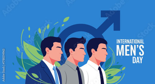 International Men s Day Celebration Diverse Male Professionals Honoring Global Brotherhood and Well being