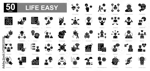Life Easy glyph iconset