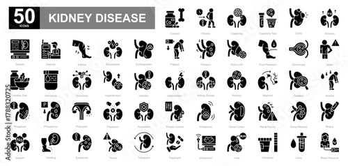 Kidney Disease glyph iconset