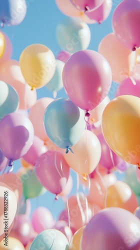 Colorful Balloons Fill the Sky During a Joyful Celebration on a Sunny Day