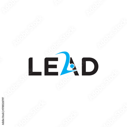 Letter LEAD vector wordmark logo typography.A sophisticated wordmark logo embodying elite leadership, representing prestige and exclusivity.