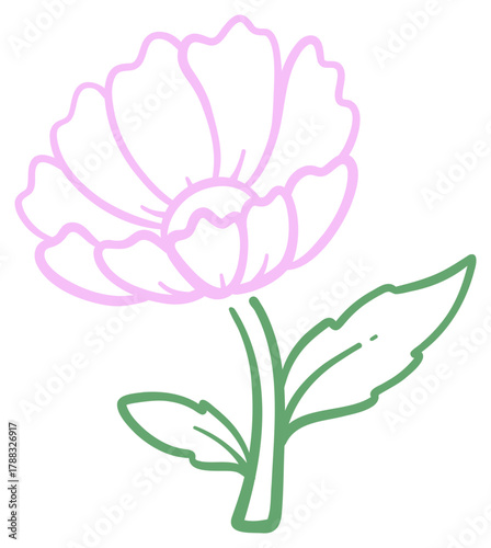 Minimalist Flower Sticker