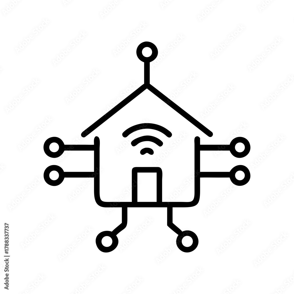 Obraz premium smart home hub icon