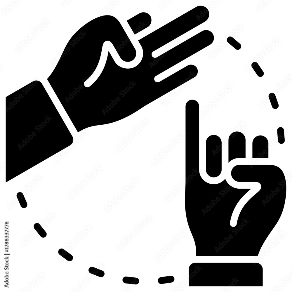 Obraz premium Sign Language Icon