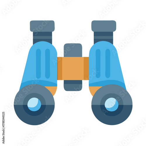 Stylish Binoculars on Black Background for Exploration and Discovery