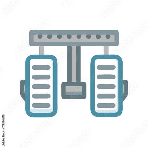 Phoropter eye exam machine icon in a minimalist style