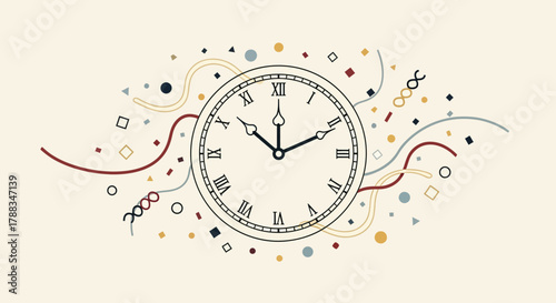 vector illustration of a clock