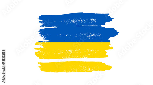 Ukrainian national flag in grunge style