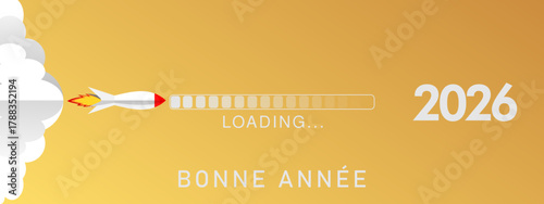 Bonne année - meilleurs vœux 2026 - vecteur pour affiche bannière salutation et célébration du nouvel an 2026.