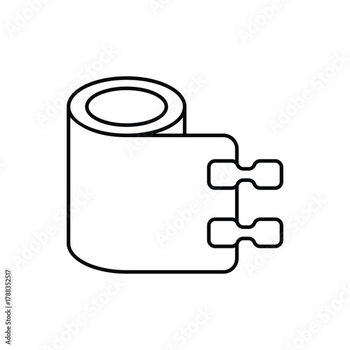 Sash  icons set in different style with white background