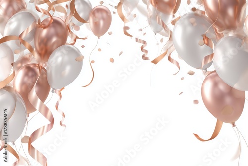 Colorful Balloons and Ribbons Create a Festive Atmosphere for Celebrations an...