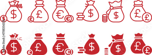 money bag,icon dollar sign, currency, finance, banking, financial, investment, business, cash, wealth, currency exchange