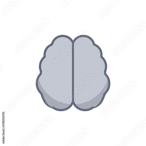 Brain Illustration Simple, Modern, Medical, Cognitive Concept