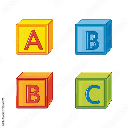 Colorful ABC Blocks Educational Alphabet Toys for Kids