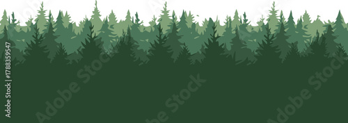 forest layered pine trees depth perspective vector illustration for backgrounds