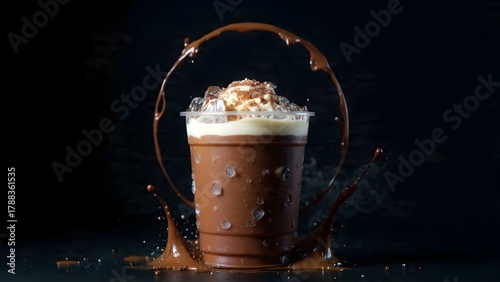 The Dark Knight of drinks. Rich, decadent chocolate forms a dramatic halo around this frosty, citrus-kissed indulgence.