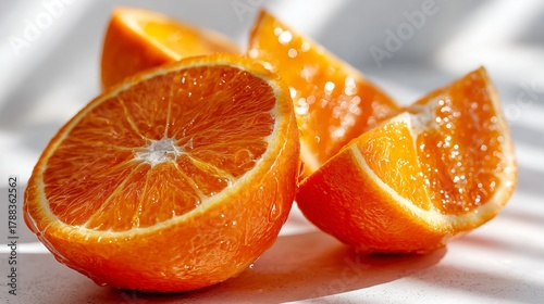 Radiant Citrus Composition Featuring Clementine and Valencia Orange – Immersive Visual for Sustainable Food Packaging and Digital Wellness Branding