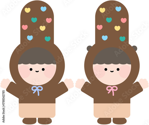 11월 11일 빼빼로데이 어린이 빼빼로옷 도안 일러스트