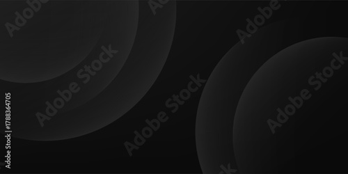 Dark black background abstract 3D geometric with wave effect decoration. Vector illustration