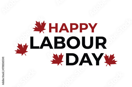Canada happy labour day typography Vector illustration