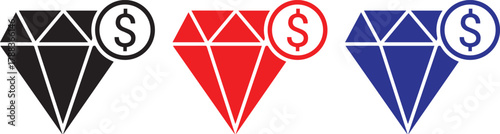 diamond, logo, symbol, business, finance, money, icon
dollar sign, currency, minimalist, simple, vector