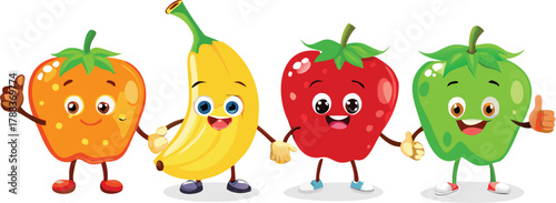 Cute vector cartoon chicken character with a set of floral Easter eggs