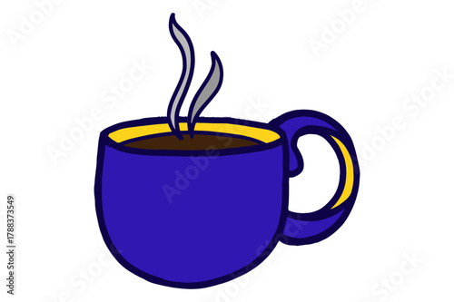 Coffee in a blue Cup