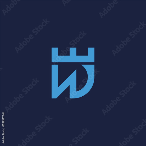 letter ew logo template vesign