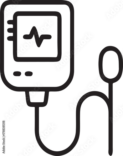 Medical monitor with electrocardiogram line