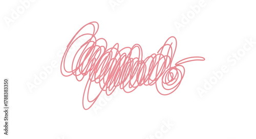 Abstract pink tangle: a whirlwind of emotion and unstructured creativity visualized