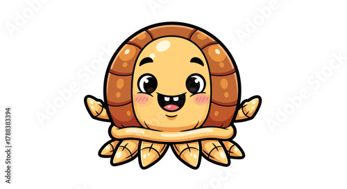 Adorable cartoon armadillo illustration showcases playful design for childrens content and