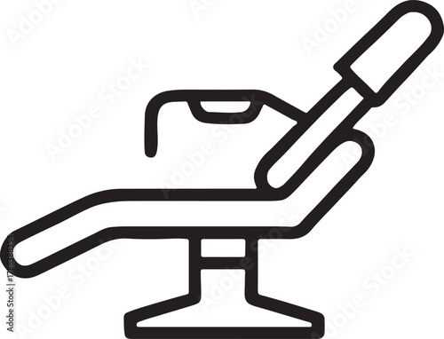vector Dentist chair icon, dental care, dental check up, dental equipment