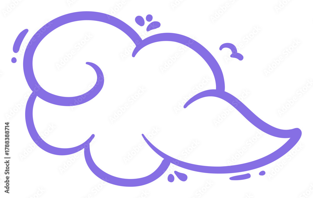 Obraz premium Cloud with Sparkle Sticker