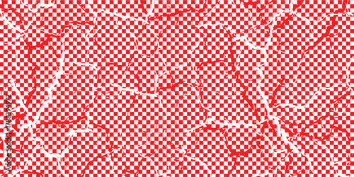 Red and white checkerboard. Square shape pattern seamless vector. Chess board isolated red white abstract background textures pattern seamless.