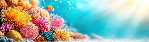 Whimsical Underwater Kingdom of Colorful Coral