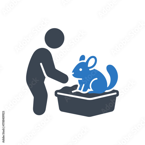 Chinchilla dust bath icon