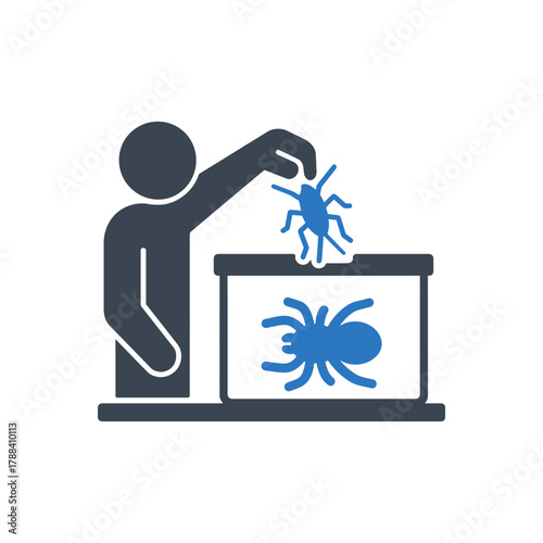 Wall Mural Pet tarantula habitat care icon