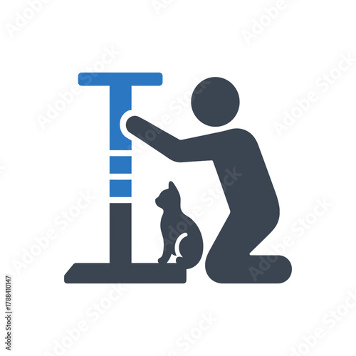 Cat scratching post icon
