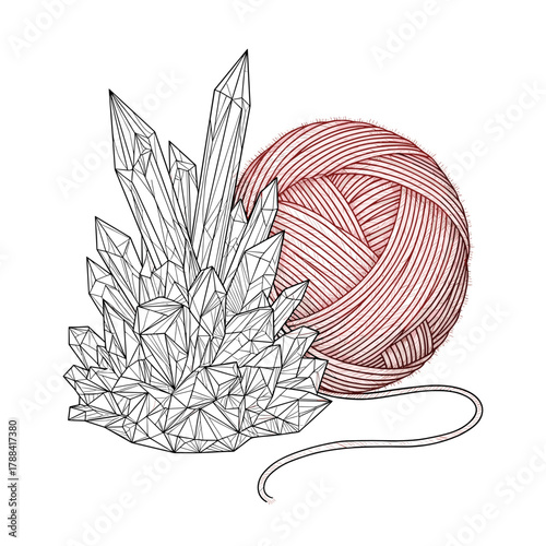 Close up of a snowflake on a dark woolen mitten 