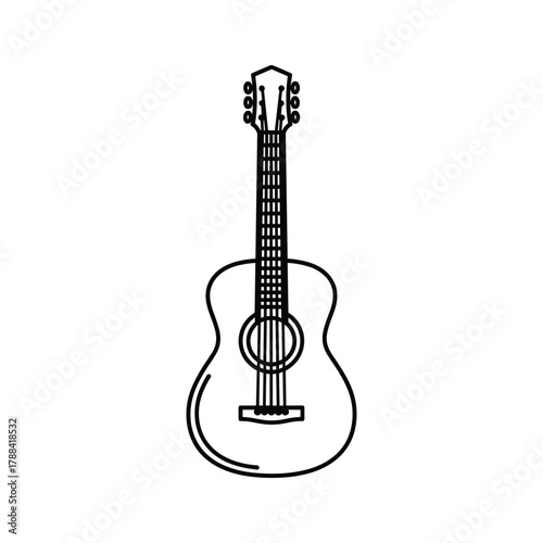 Acoustic guitar outline